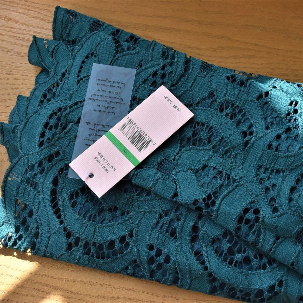 NWT Nanette Lepore Lace Long Sleeve Blouse Top. - Picture 6 of 7